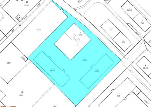 katastrální mapa budovy